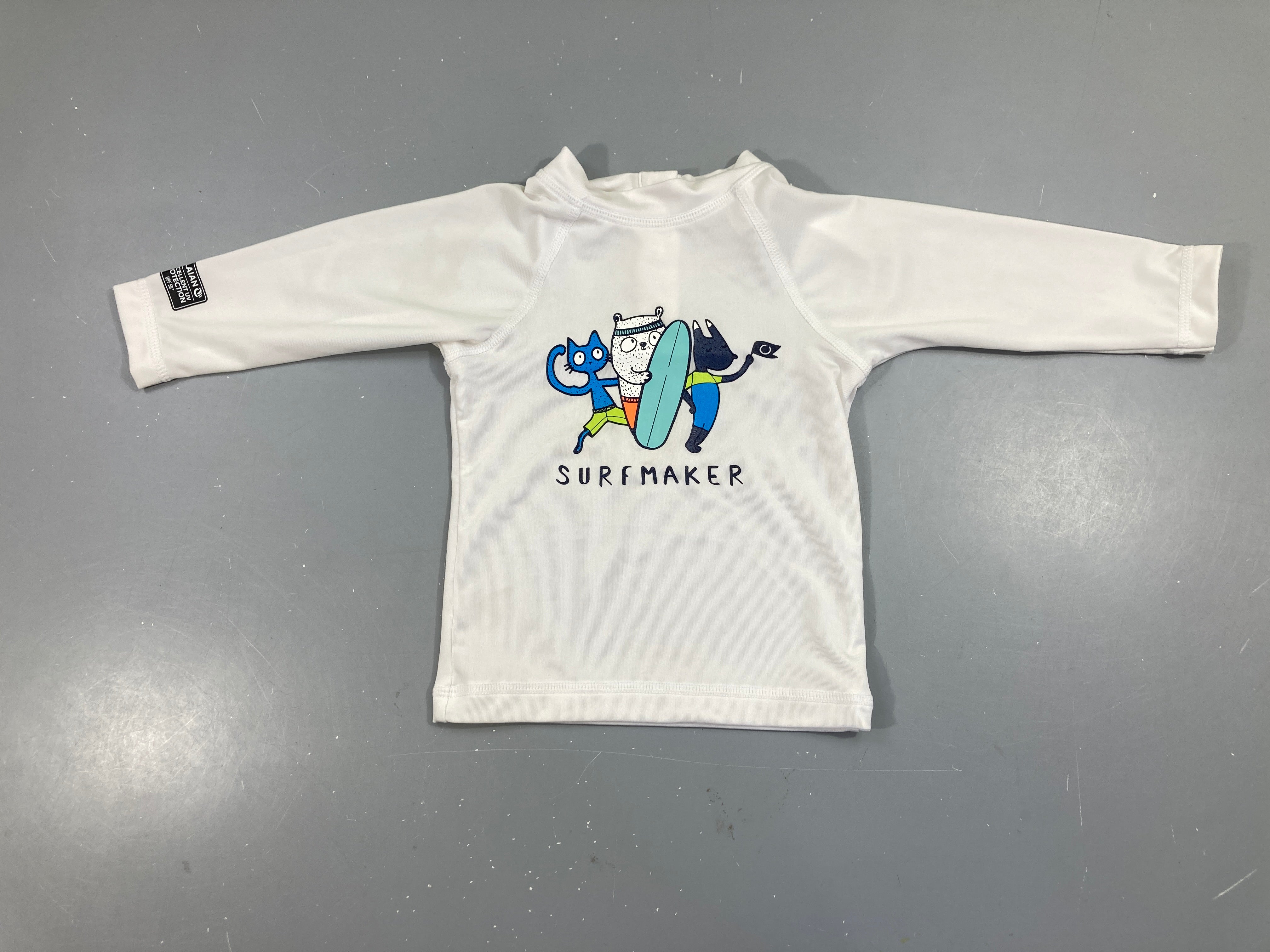 T-shirt m.c anti-uv blanc animaux