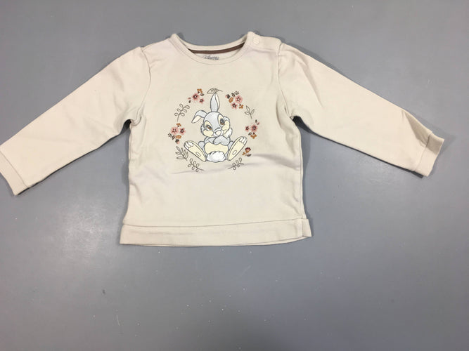 Sweat beige Pan-Pan, un peu bouloché, moins cher chez Petit Kiwi