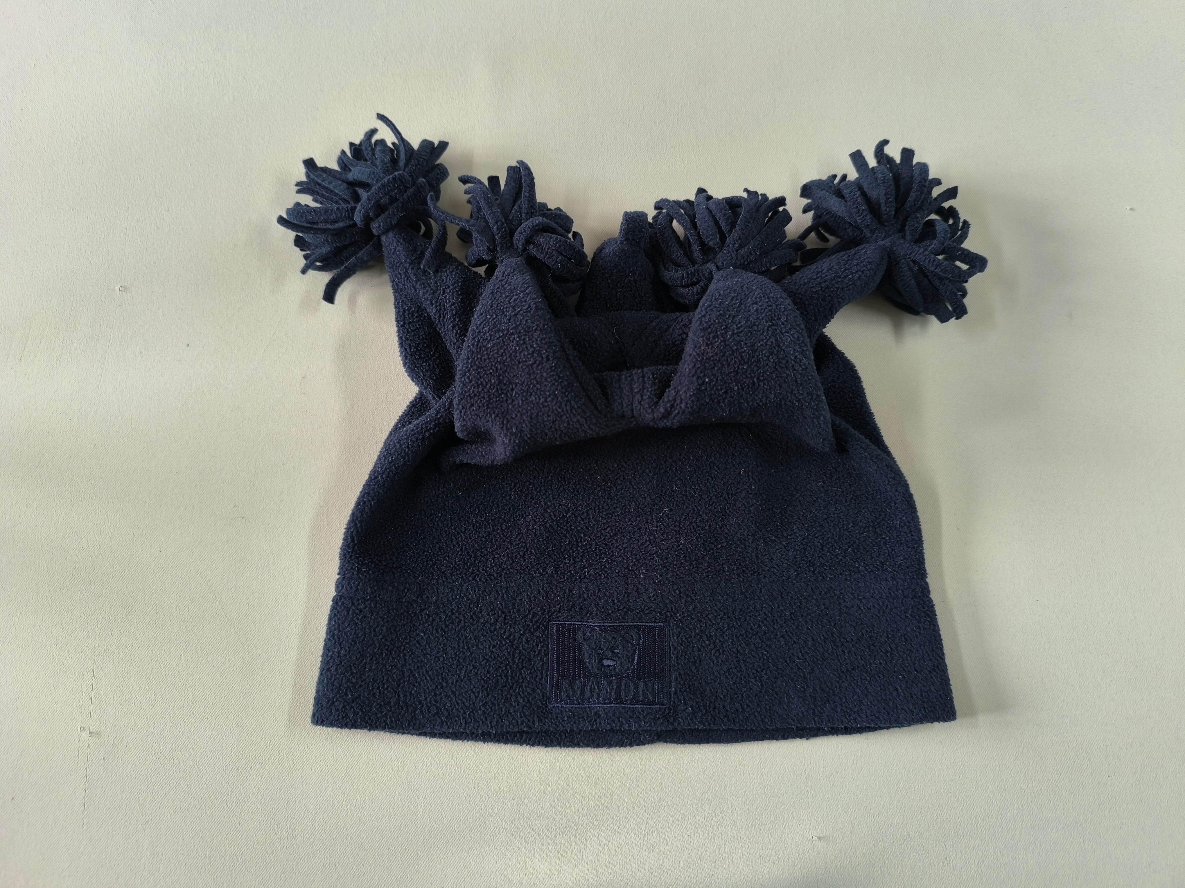 Bonnet polar bleu marine 4 pompons