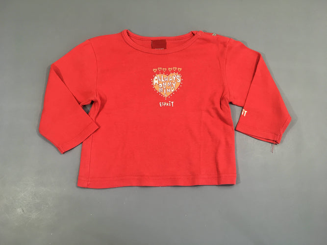 T-shirt m.l rose vif coeurs, moins cher chez Petit Kiwi