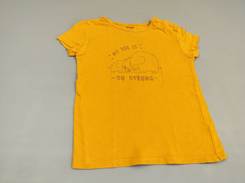 T-shirt m.c jaune moutarde éléphants 