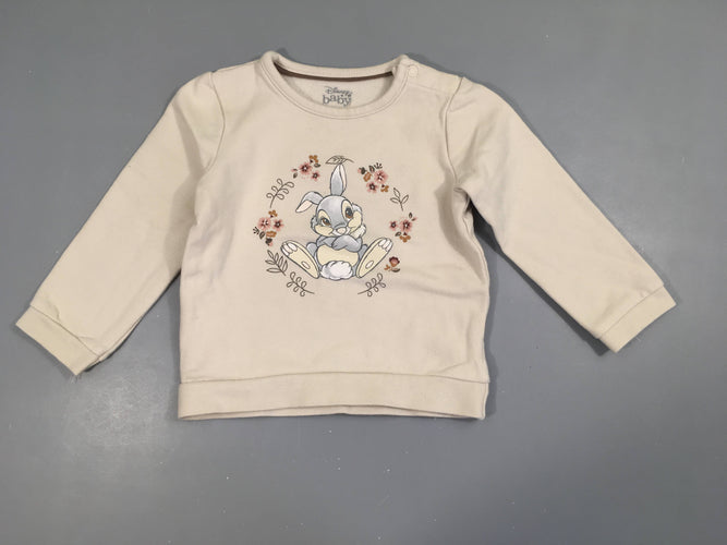 Sweat beige Pan-Pan, un peu bouloché, moins cher chez Petit Kiwi