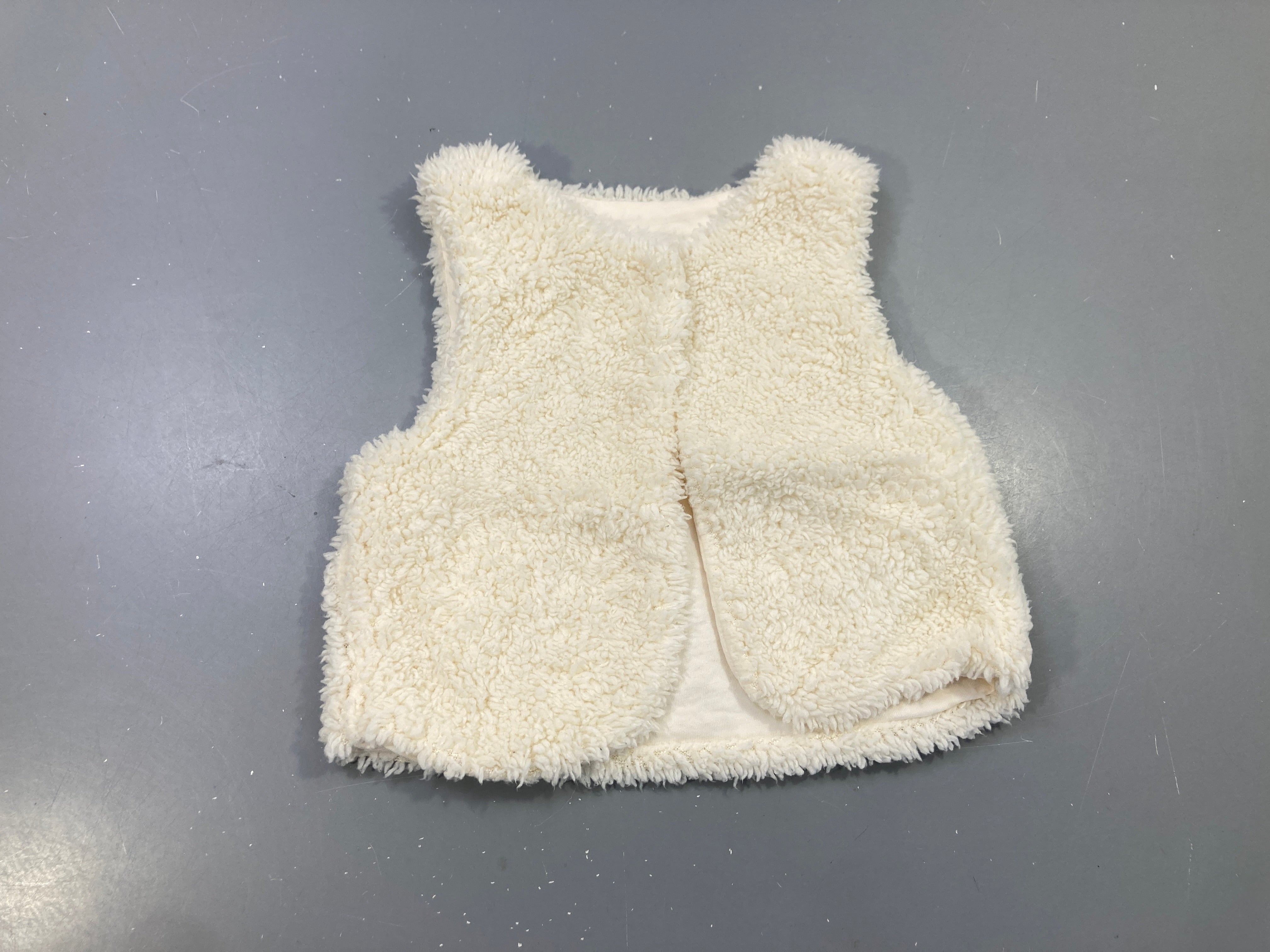 Gilet s.m écru sherpa