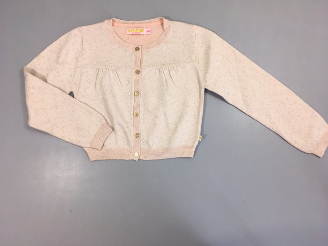 Gilet court rose irisé, moins cher chez Petit Kiwi