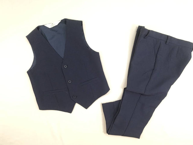 Costume 2 pcs gilet s.m (7a) + Pantalon bleu marine, moins cher chez Petit Kiwi
