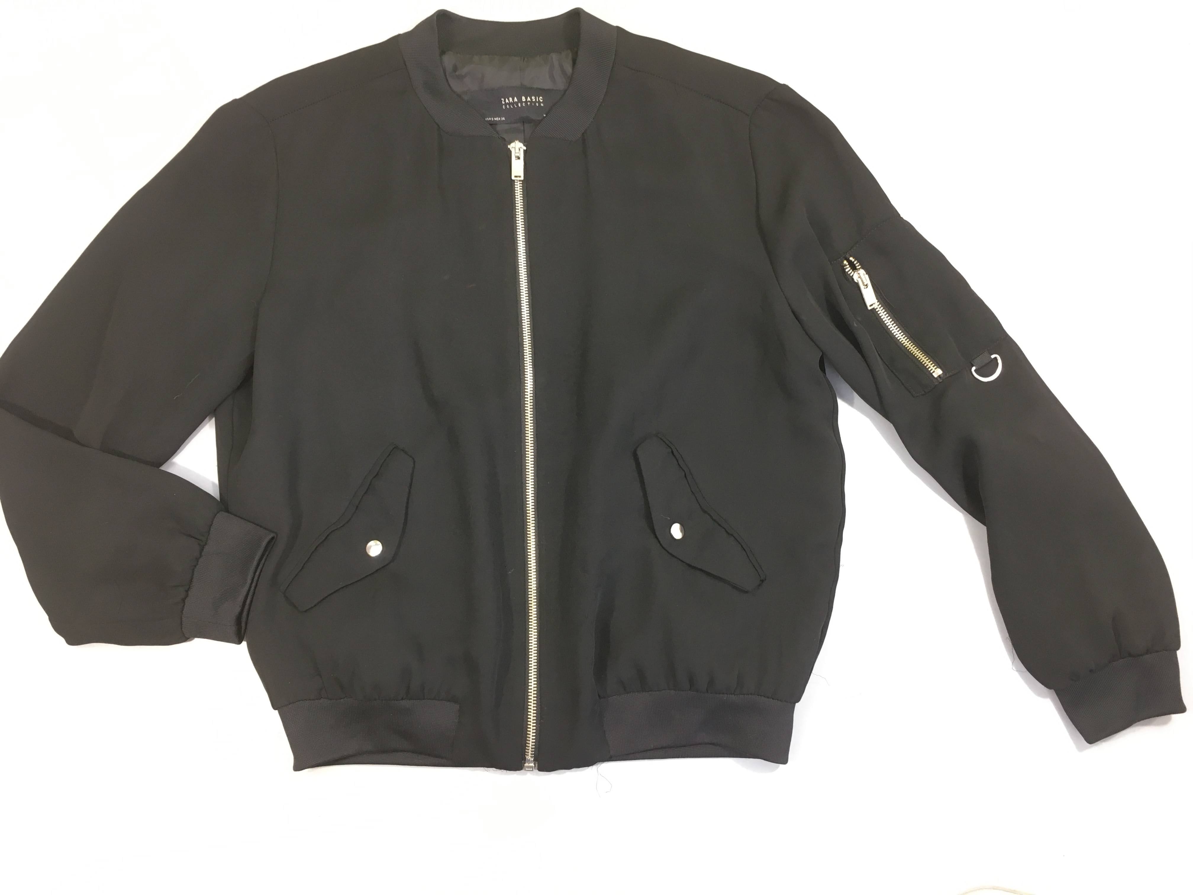 Veste-bomber voile noir