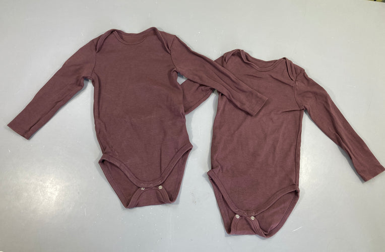 2 Bodies m.l aubergine, moins cher chez Petit Kiwi