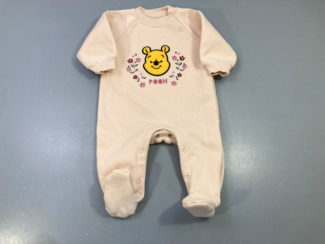 Pyjama molleton rose clair Winnie, moins cher chez Petit Kiwi