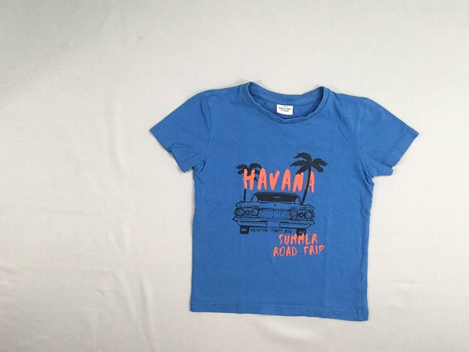 T-shirt m.c bleu flammé Havana, moins cher chez Petit Kiwi
