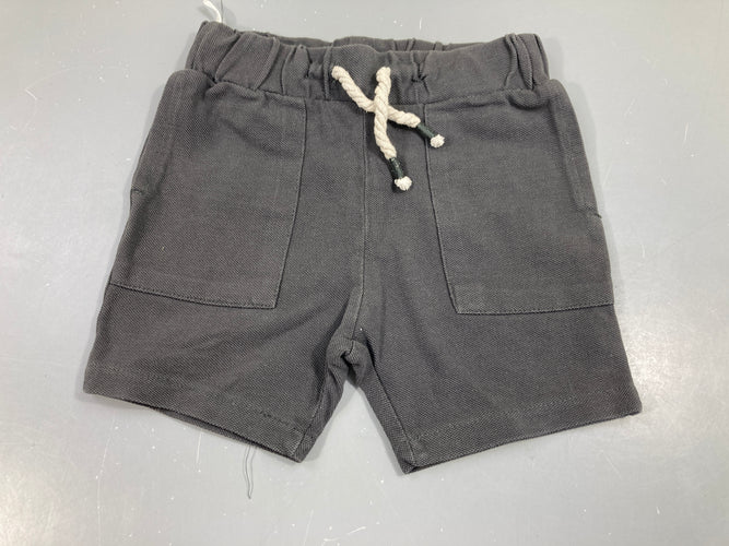 Short jersey gris foncé, moins cher chez Petit Kiwi