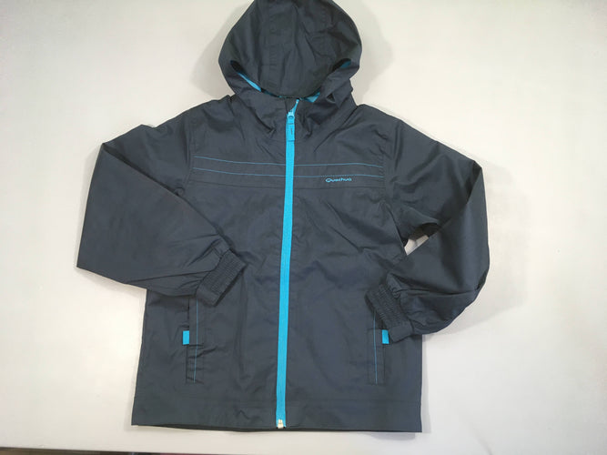 Veste coupe-vent bleu marine à capuche, moins cher chez Petit Kiwi