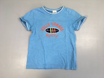 T-shirt m.c bleu flammé Hello Summer-Légèrement bouloché