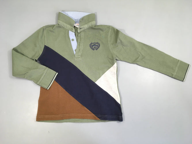 Polo jersey ml kaki/bleu/brun/gris Play rock, moins cher chez Petit Kiwi