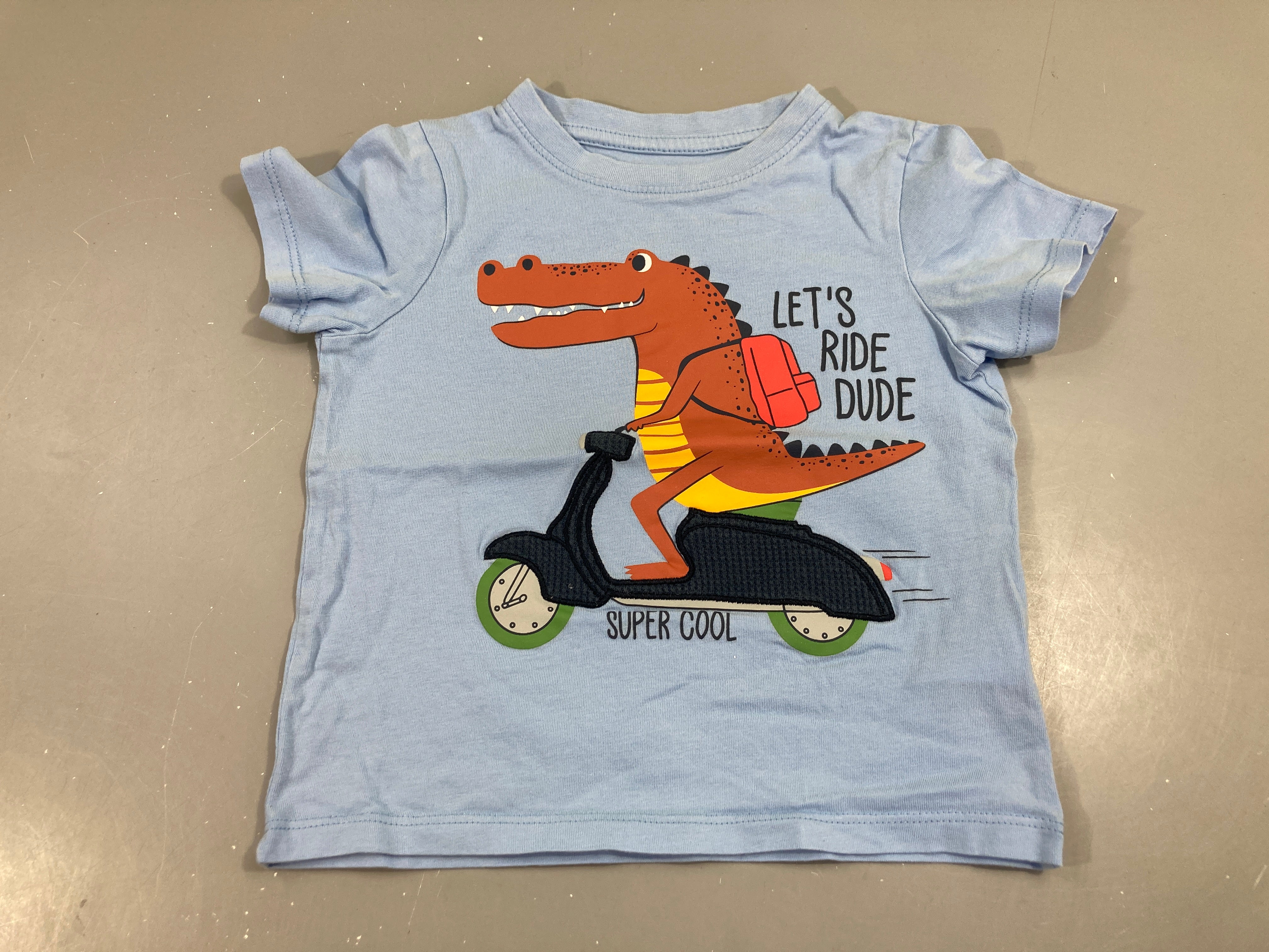 T-shirt m.c bleu clair, dinosaure