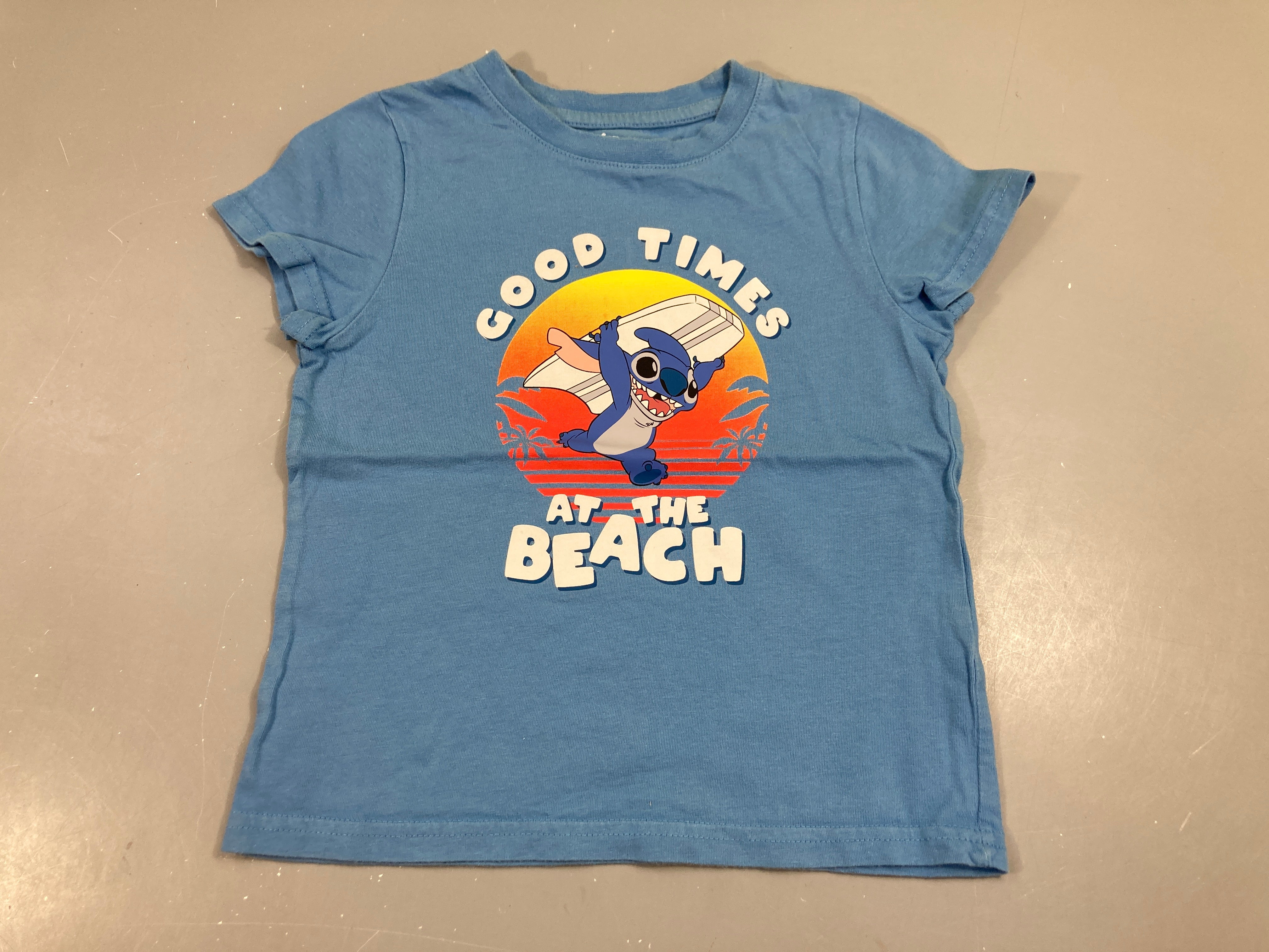 T-shirt m.c bleu, stitch