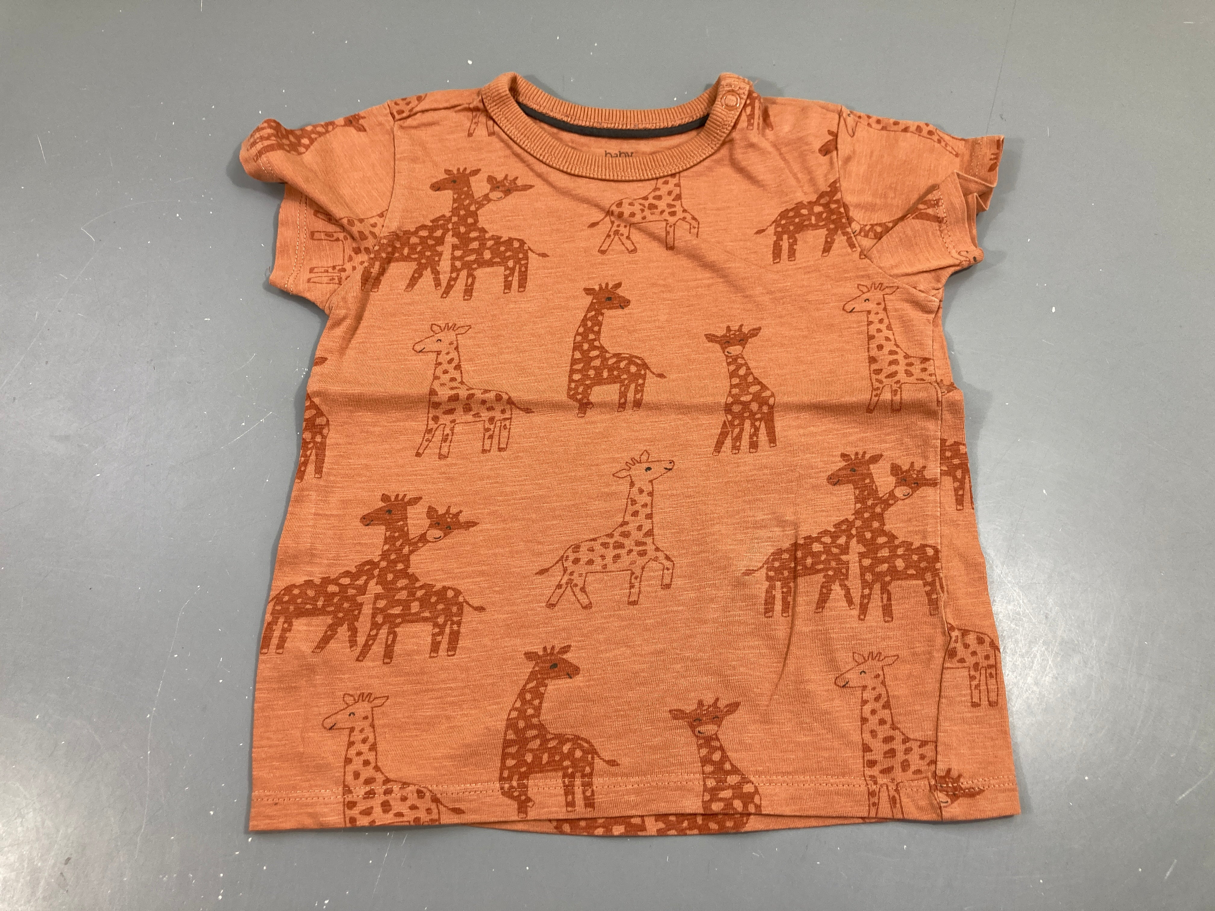 T-shirt m.c orange, girafe