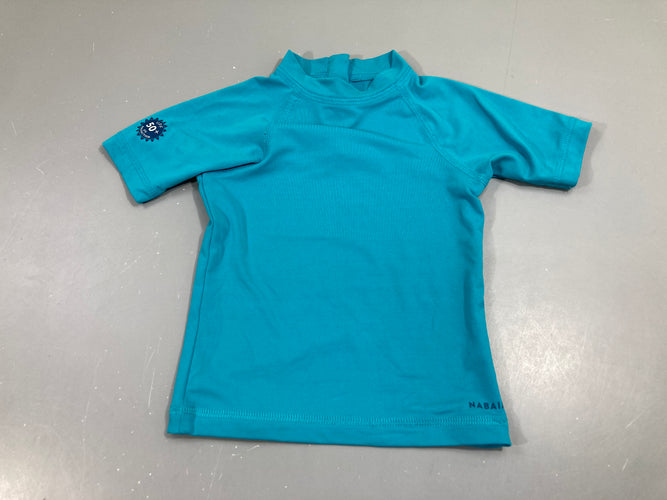 T-shirt m.c turquoise anti UV , nabaiji, taille estimée, moins cher chez Petit Kiwi