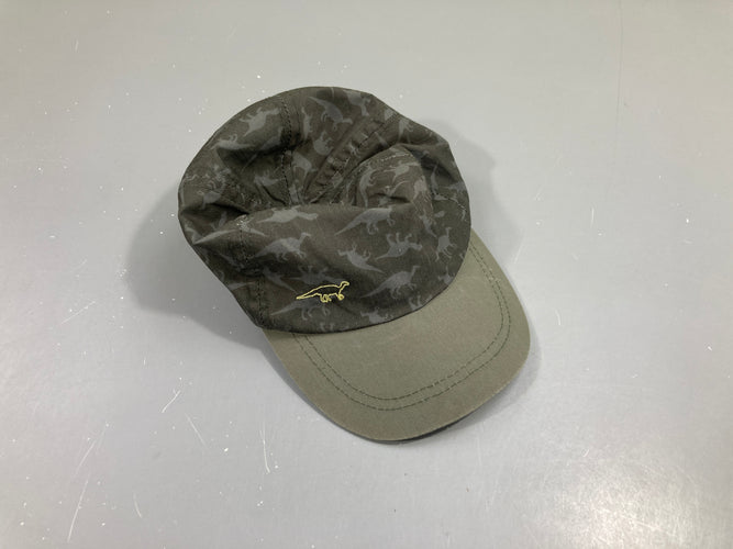 Casquette kaki imprimé dinosaures, T 48cm, moins cher chez Petit Kiwi