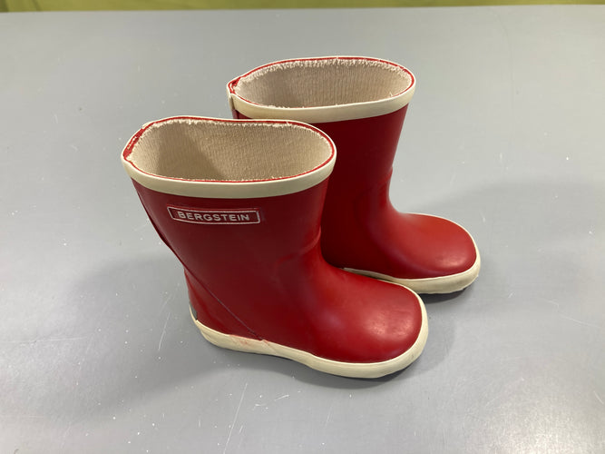 Bottes de pluie rouges, P23 , BERGSTEIN, moins cher chez Petit Kiwi