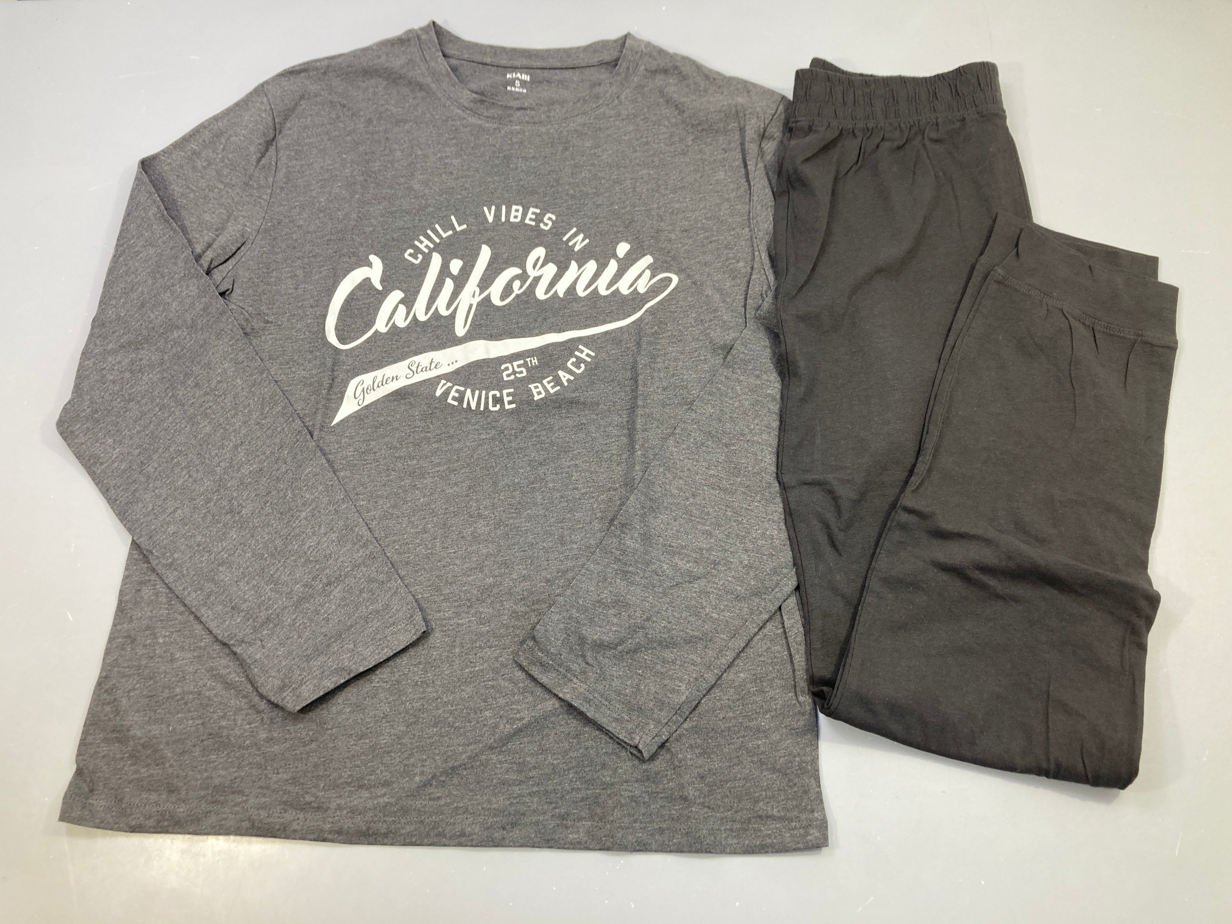 Pyjama jersey 2pcs gris anthracite 