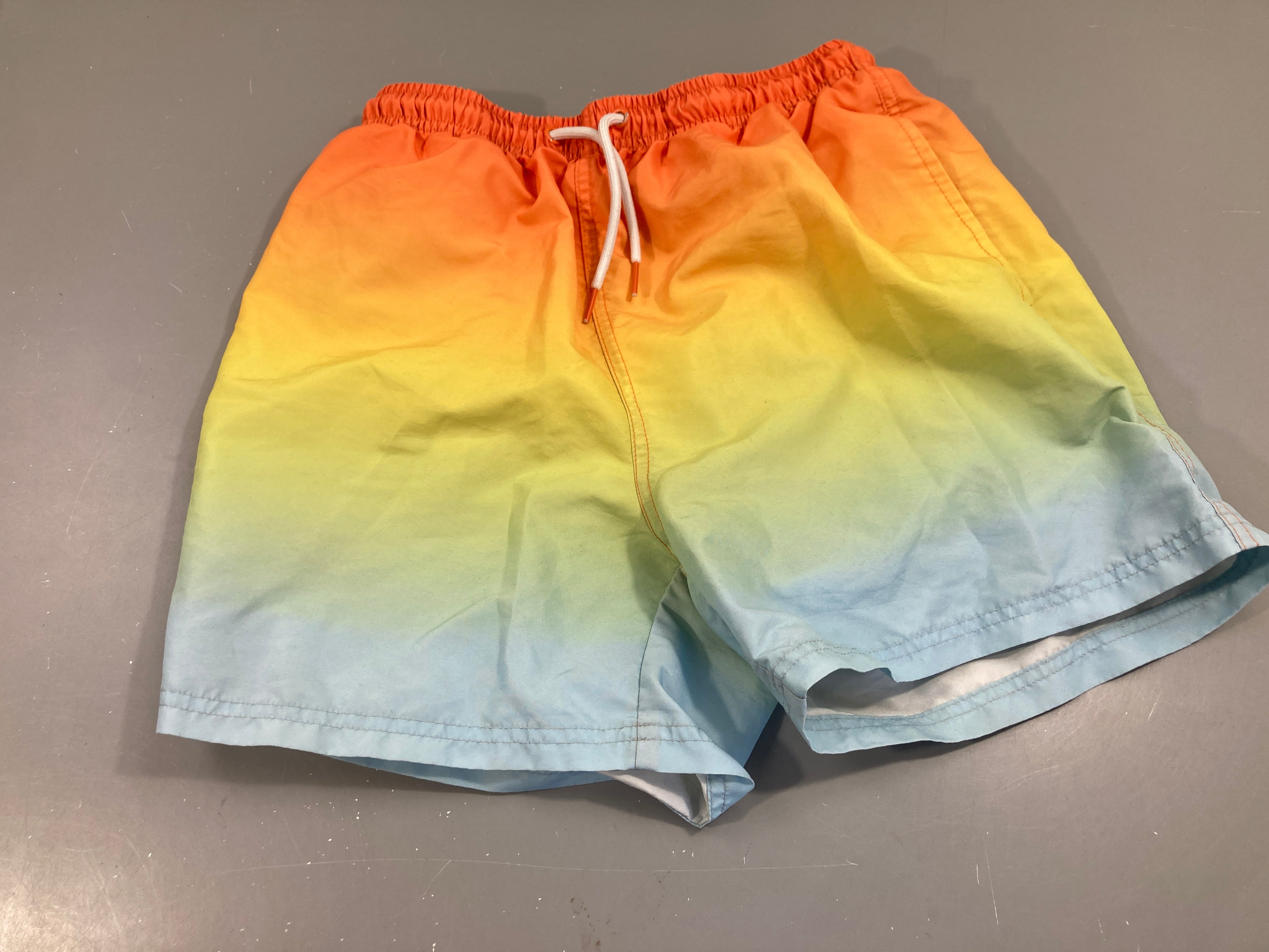 Maillot short  dégradé orange/jaune/bleu