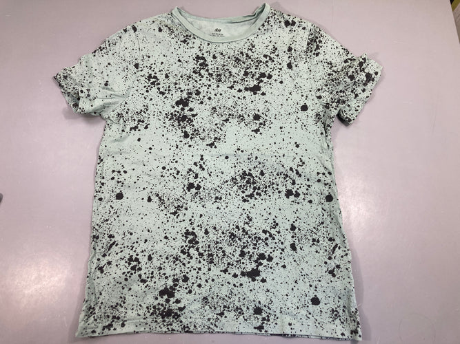 T-shirt m.c vert clair moucheté noir, moins cher chez Petit Kiwi