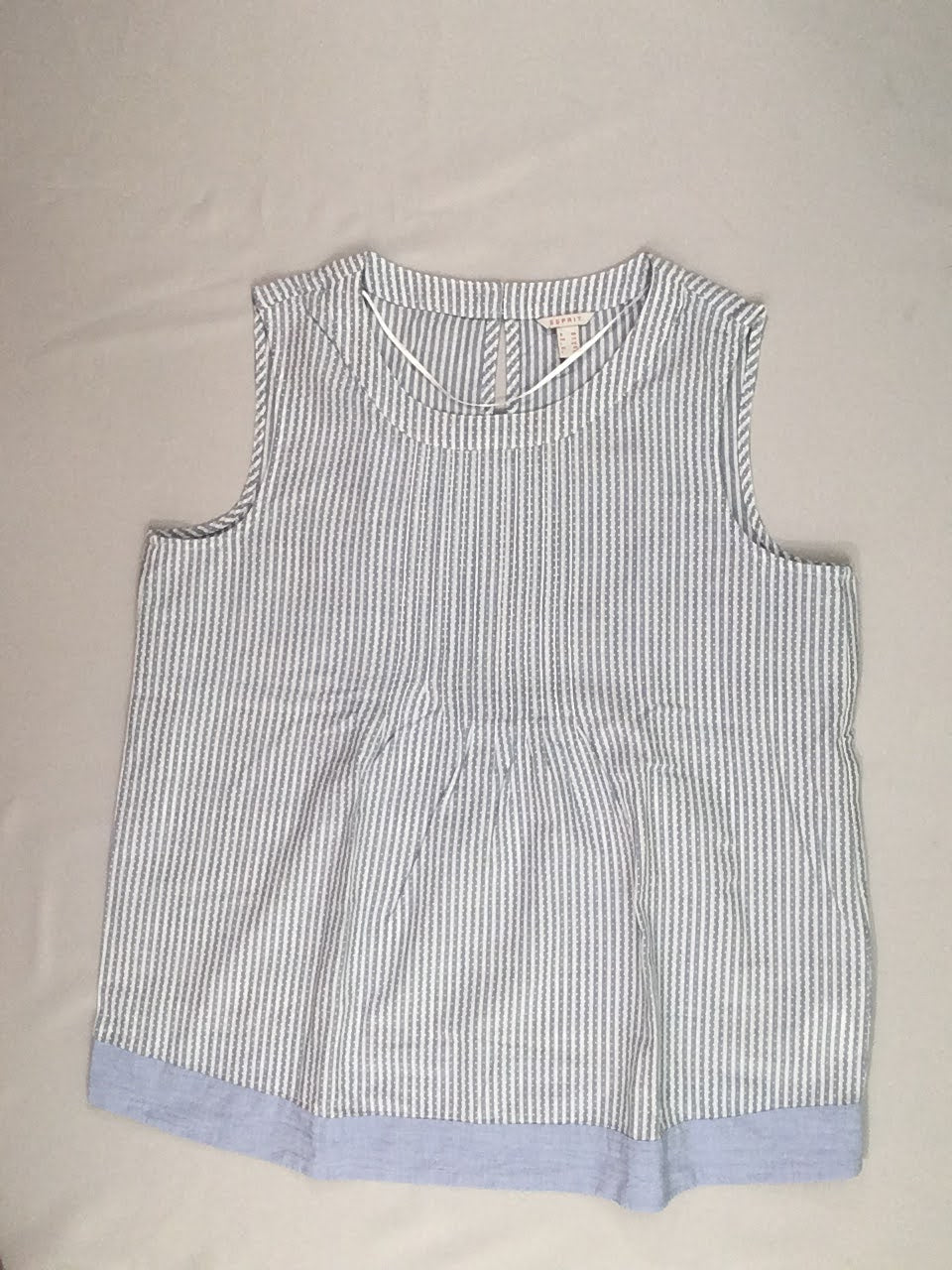 Blouse s.m bleu rayé blanc, taille 40