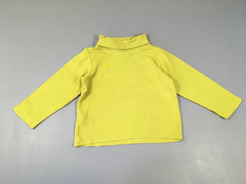 T-shirt m.l col roulé vert