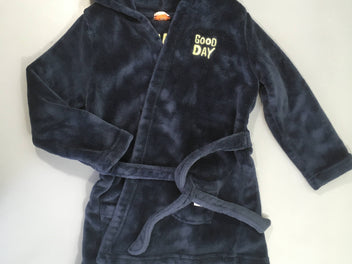Peignoir velours bleu foncé La banane