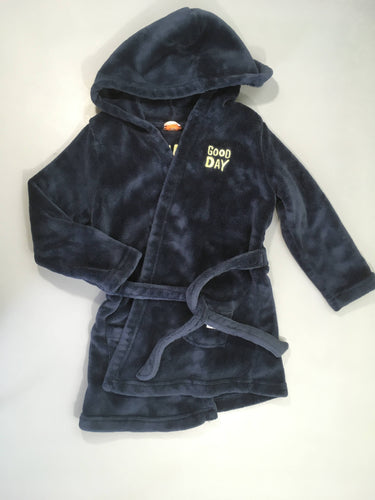 Peignoir velours bleu foncé La banane, moins cher chez Petit Kiwi