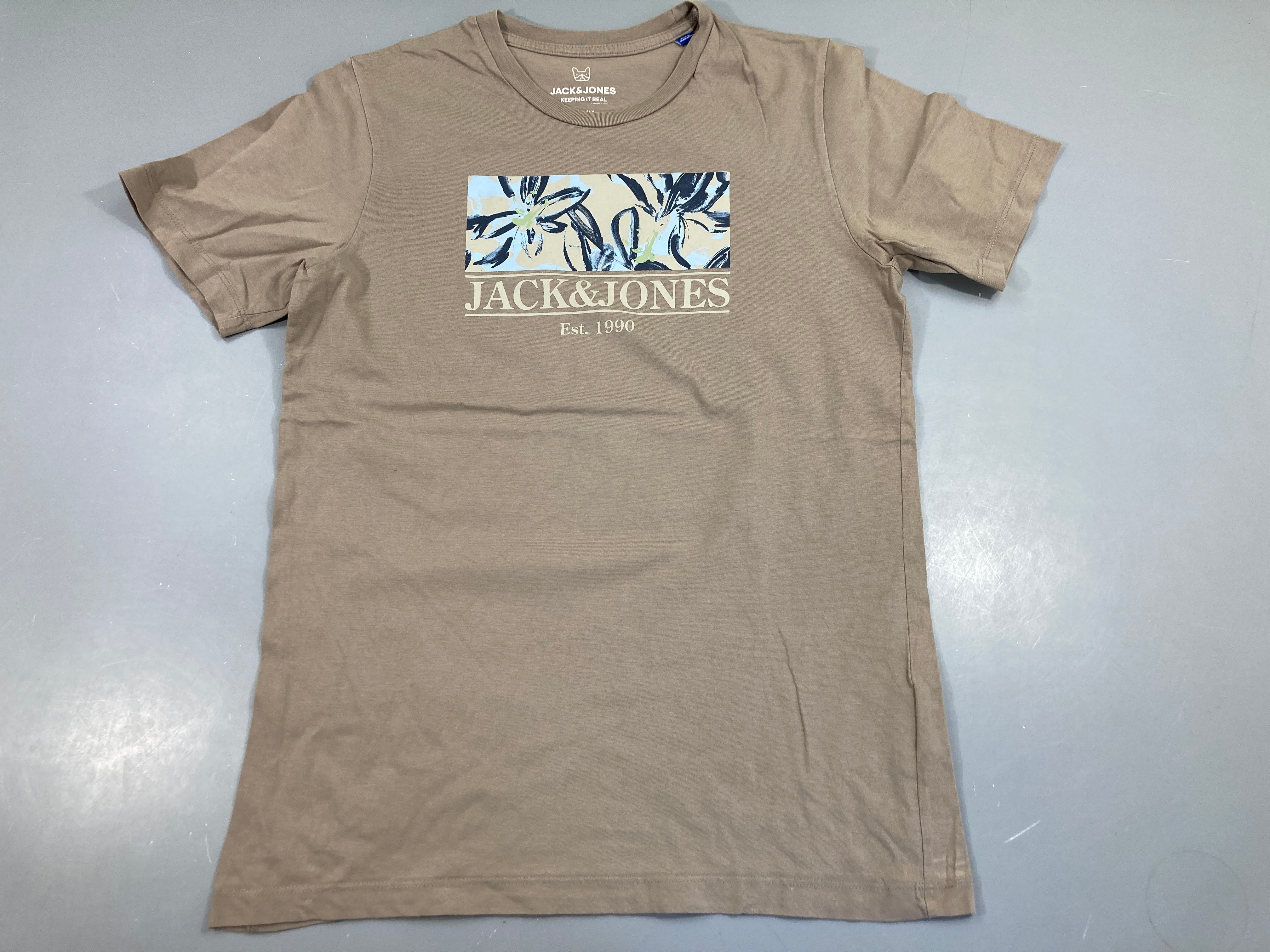 T-shirt m.c beige motif fleur