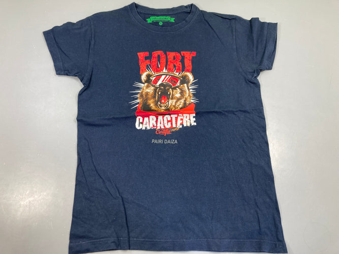 T-shirt m.c bleu foncé, ours, Avomarks, moins cher chez Petit Kiwi