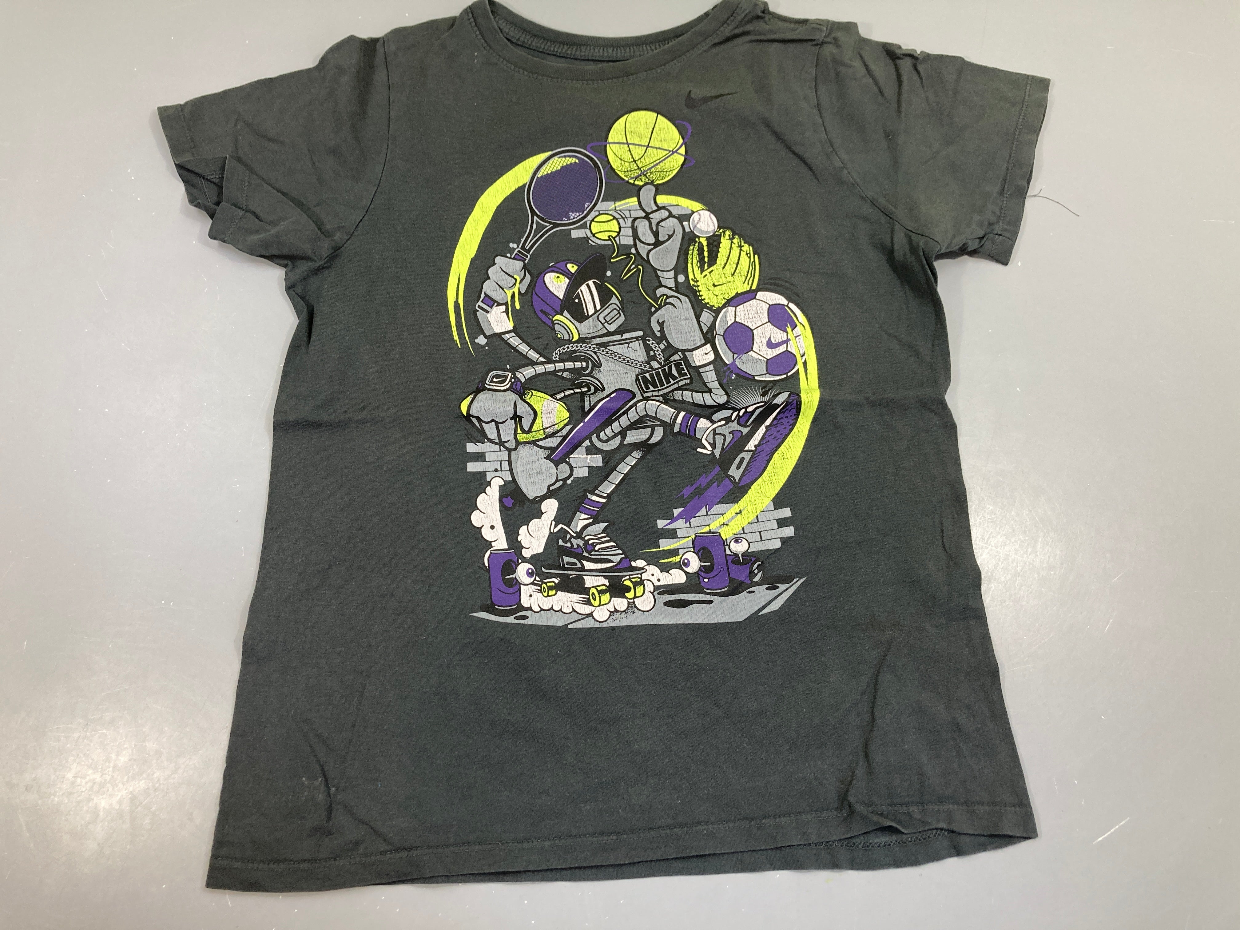 T-shirt m.c gris foncé , robot