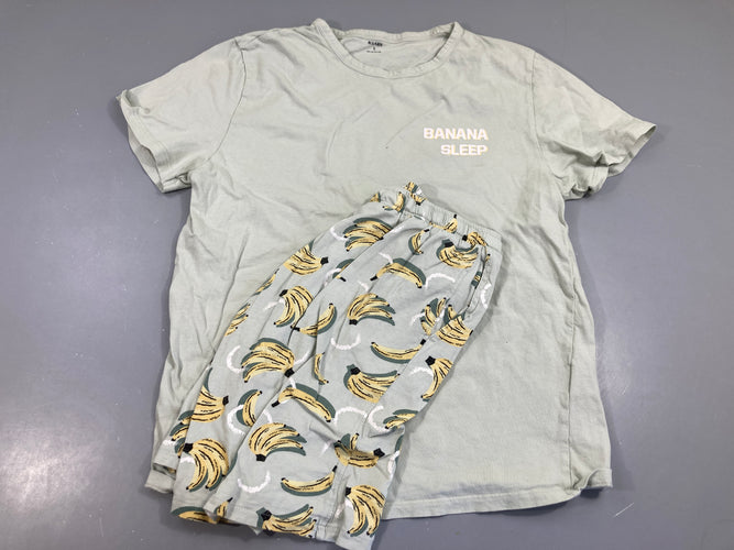 Pyjashort vert clair bananes, moins cher chez Petit Kiwi
