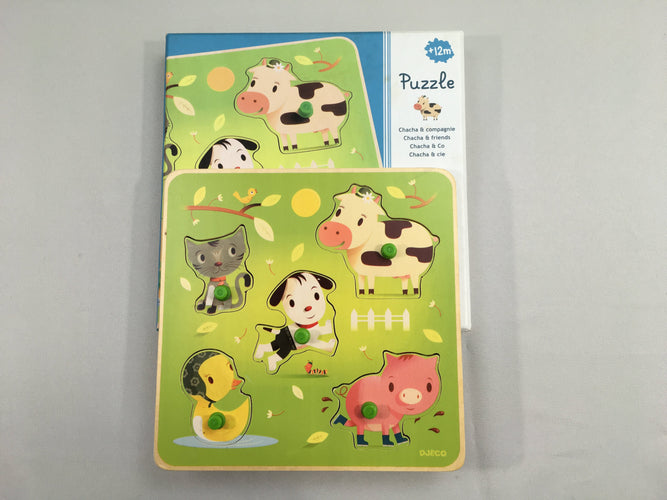 Complet puzzle en bois Chacha & compagnie, 12m+, moins cher chez Petit Kiwi