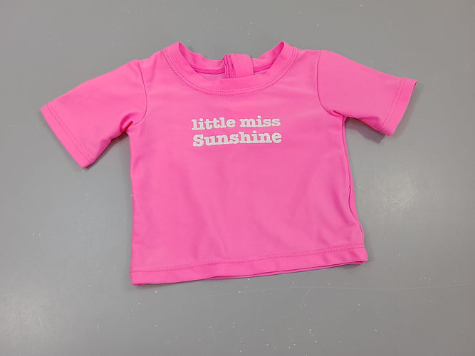T-shirt m.c anti-uv rose "Little miss Sunshine", moins cher chez Petit Kiwi