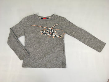 T-shirt m.l gris chiné hélicopter