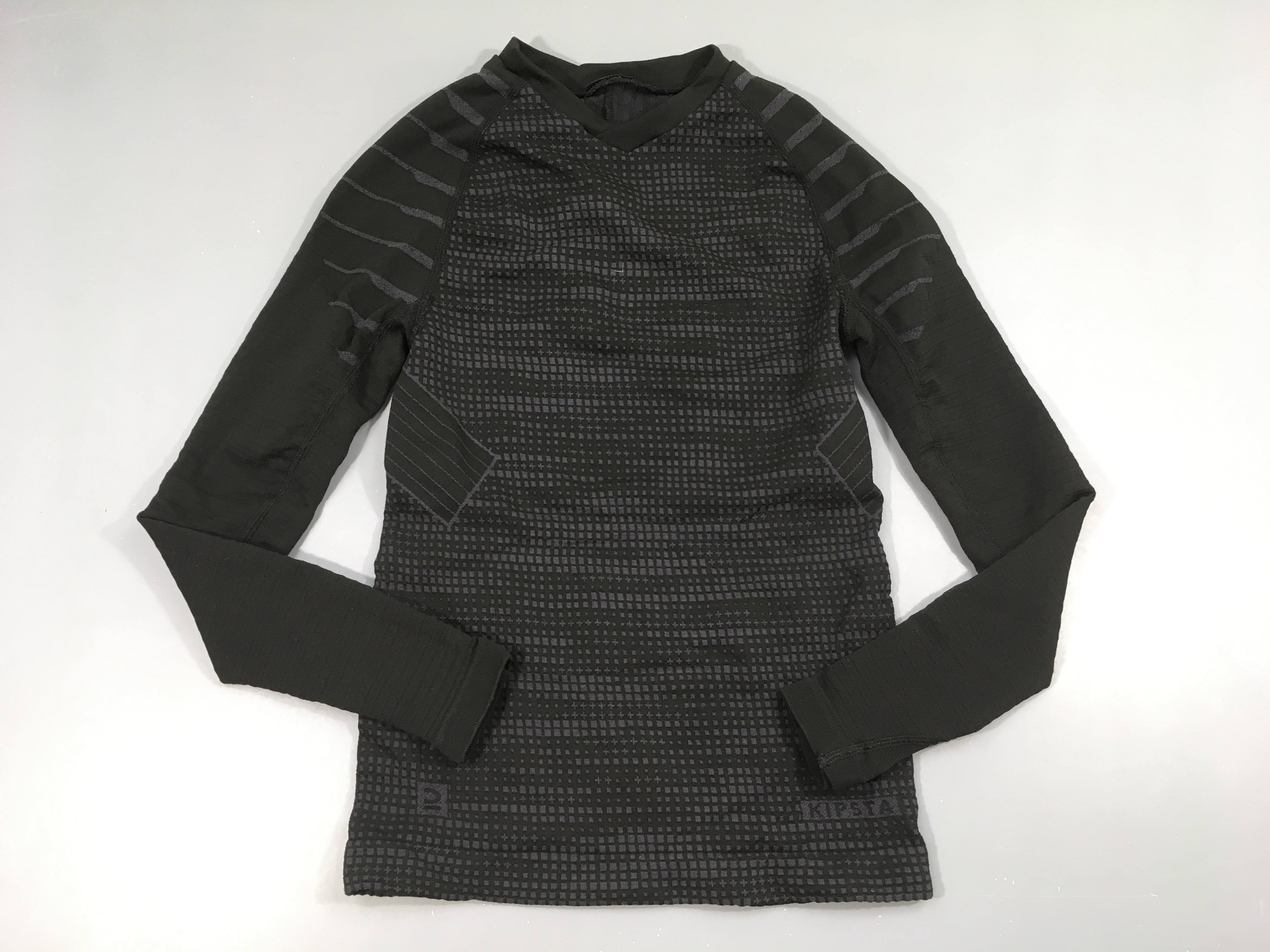 T-shirt m.l noir chiné, Kipsta