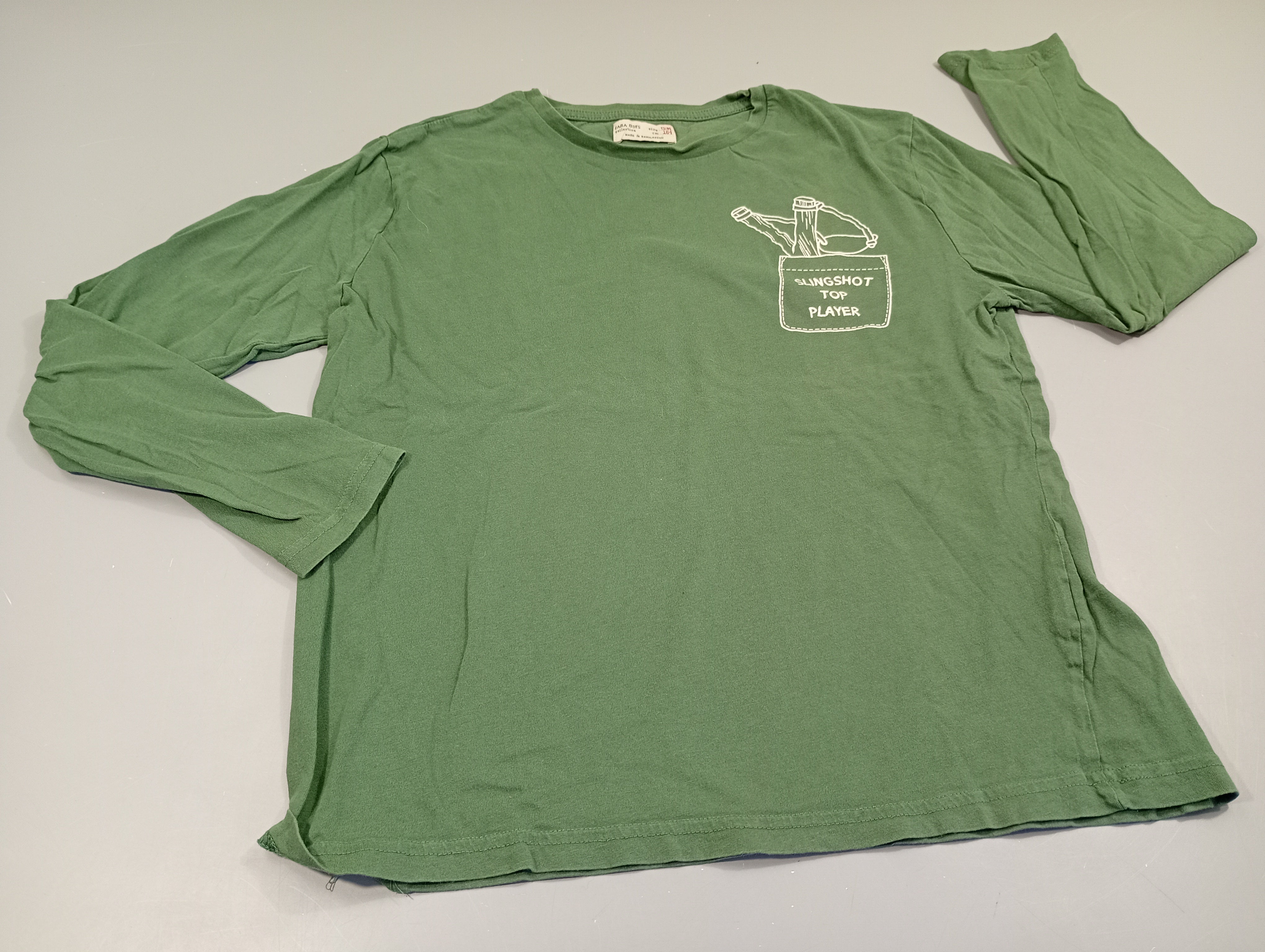 T-shirt m.l vert , catapulte 
