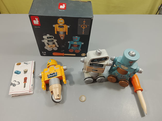 Robots constructions en bois Complet  (3-6a), moins cher chez Petit Kiwi