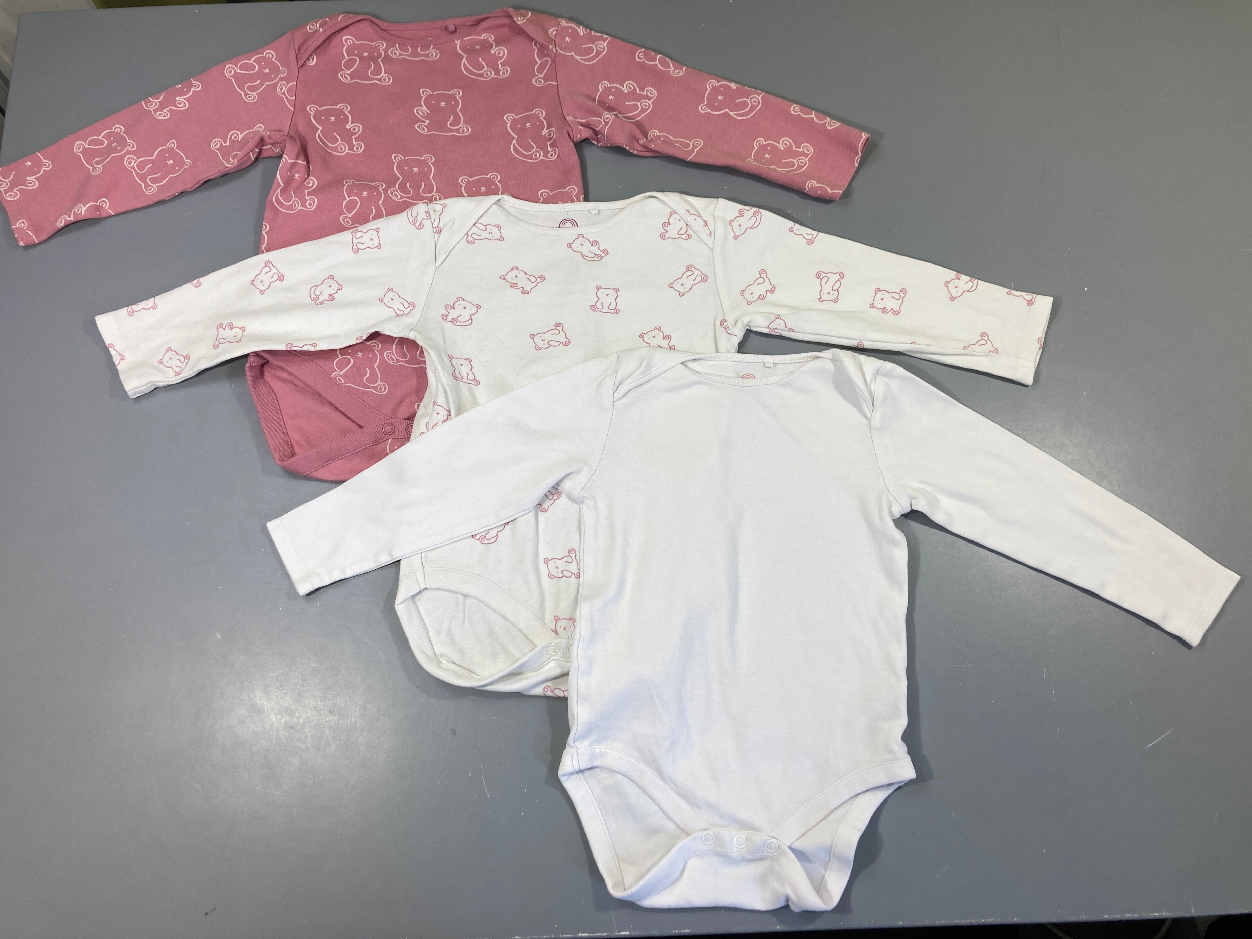 3 Bodies m.l rose/blanc ours