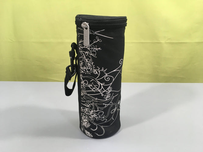 Poche cylindrique isotherme noire 23cm/9,5cm Lassig, moins cher chez Petit Kiwi