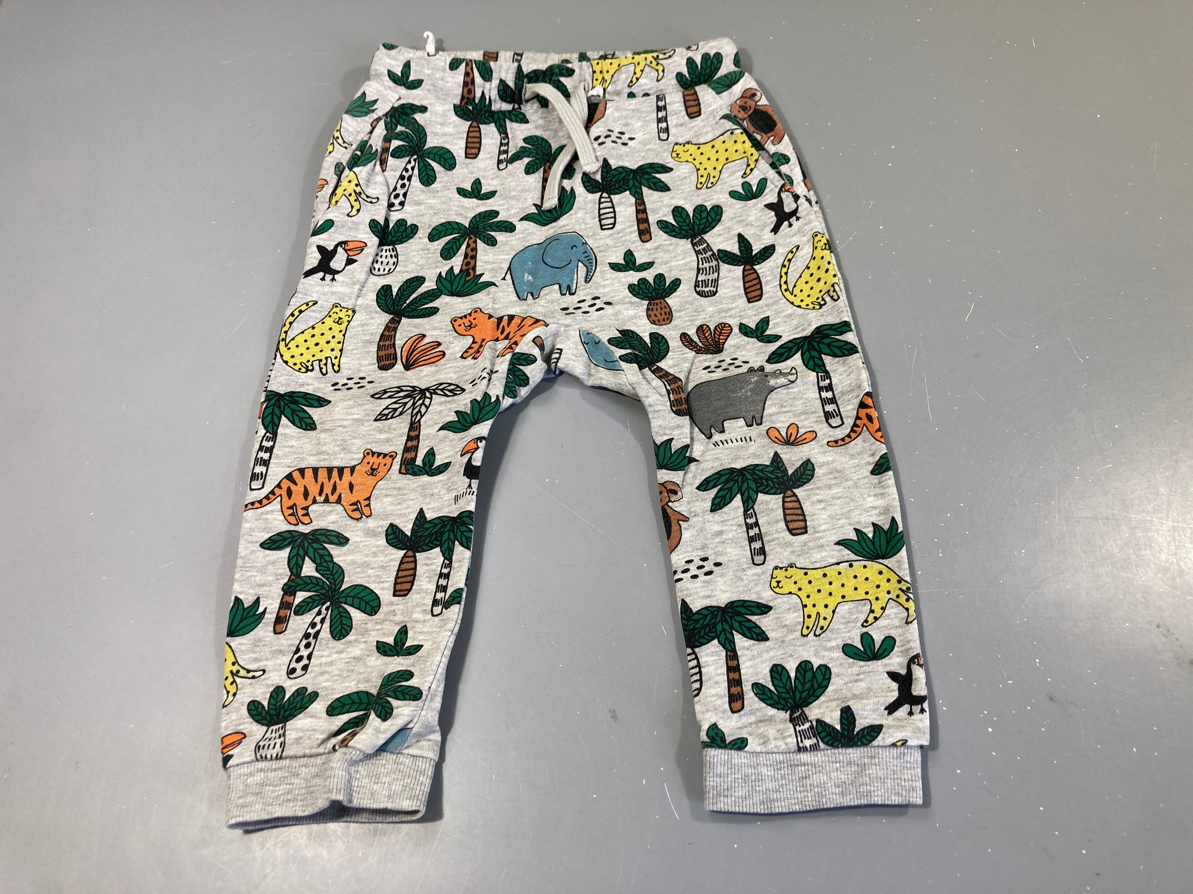 Pantalon molleton gris chiné safari