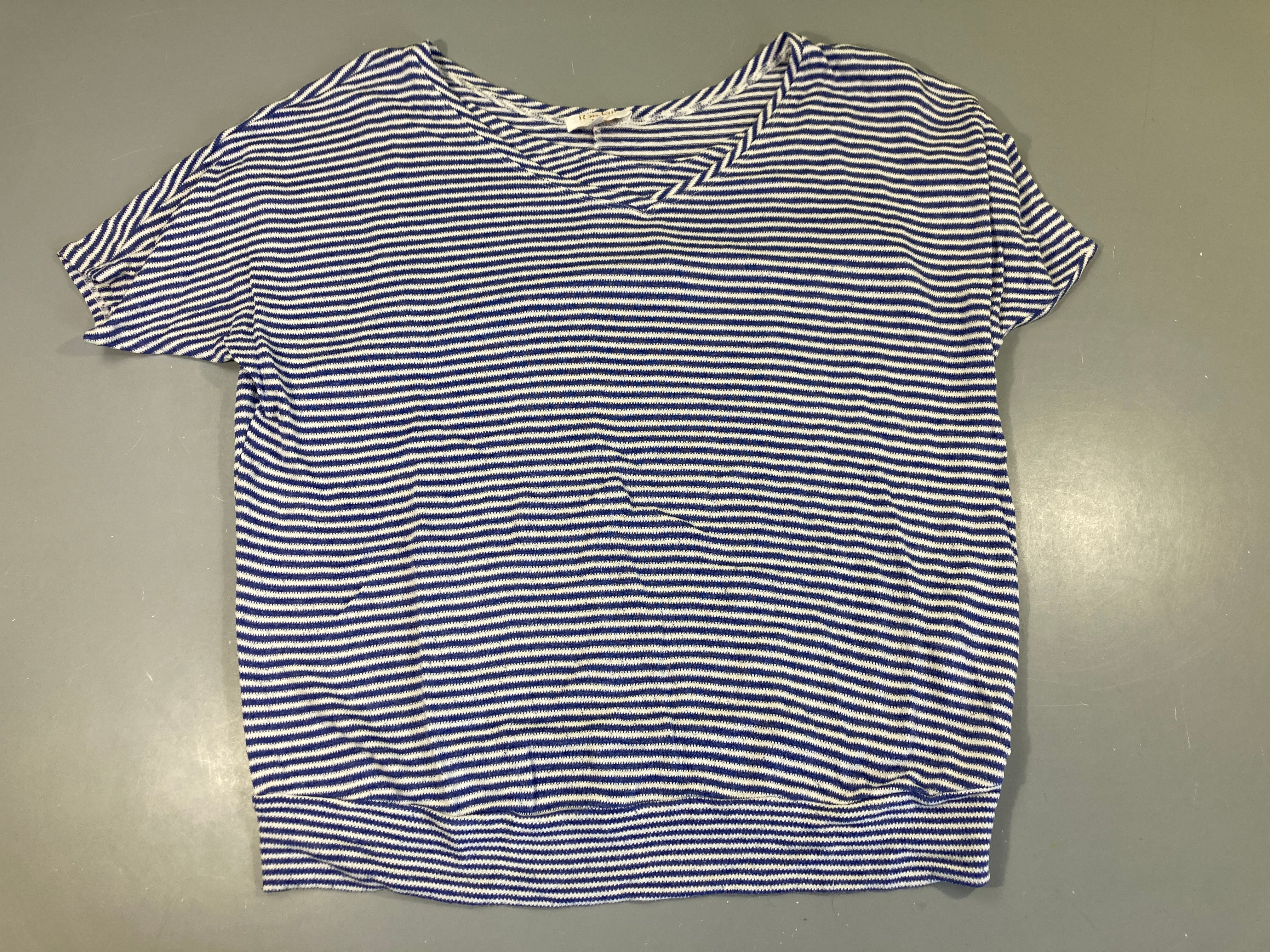 Pull grossesse et allaitement rayé blanc/bleu
