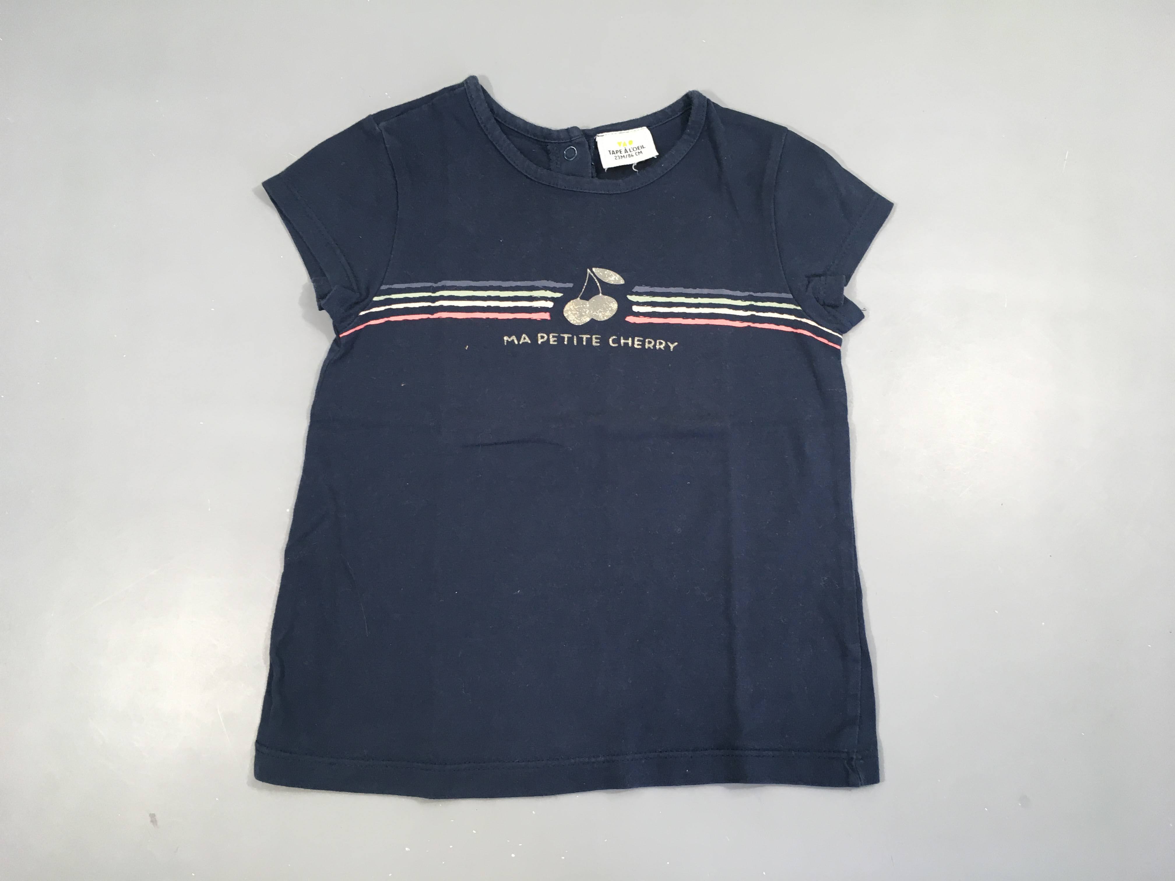 T-shirt m.c bleu cerises