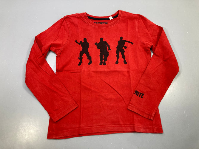T-shirt m.l rouge silhouettes danseurs, Fortnite, moins cher chez Petit Kiwi
