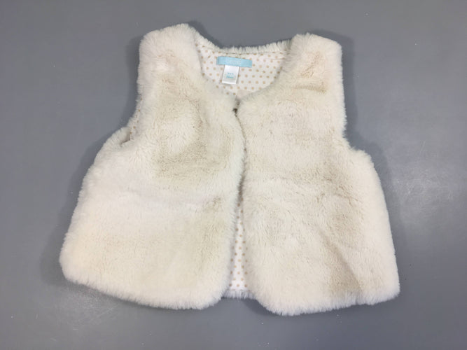 Gilet de berger velours blanc cassé, moins cher chez Petit Kiwi