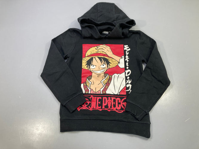 Sweat capuche noir molleton Luffy, One Piece, moins cher chez Petit Kiwi
