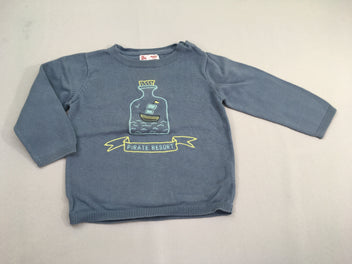 Pull bleu Bouteille à la mer