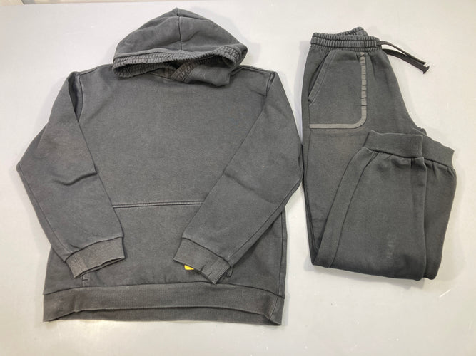 Ensemble 2pcs sweat capuche et jogging noir molleton, moins cher chez Petit Kiwi